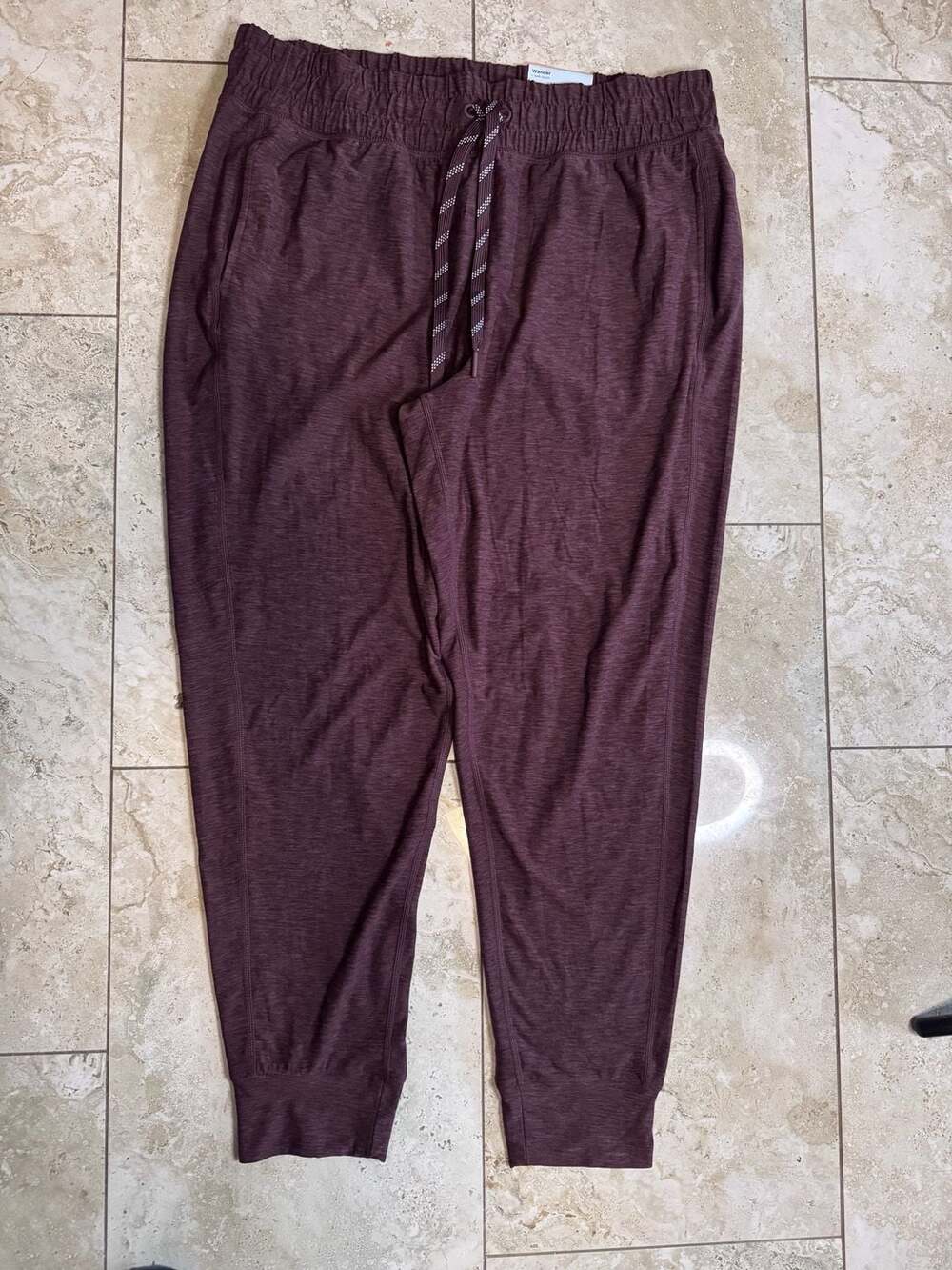 FLX Women's Wander Soft Touch Mid-Rise Joggers in Mahogany - Picture 2 of 7